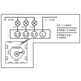 Maclean Interruptor de luz de toque duplo SMART Tuya APP Vidro preto com iluminação de botão quadrado 86x86mm MCE717B