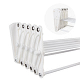 Tendedero telescópico de pared en acordeón (60cm, blanco)