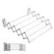 Tendedero telescópico de pared en acordeón (60cm, blanco)