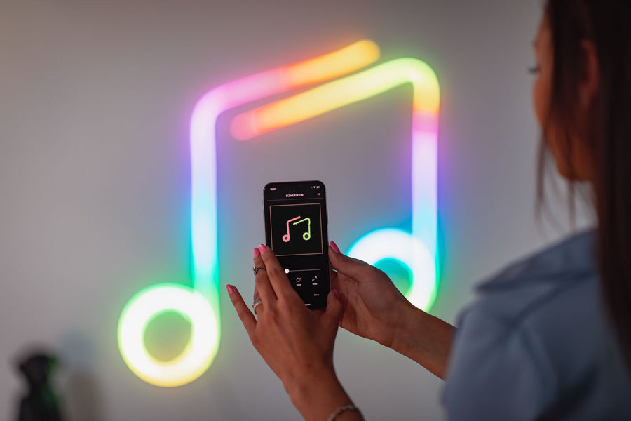 Allocacoc TWFL200STW-WEU Tubo de luz LED RGB flexível Alexa Google Wi-Fi Bluetooth Twinkly Music 2m