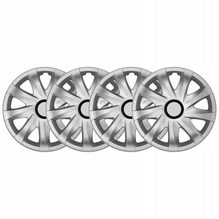 Calotas NRM 14", - Conjunto completo de 4 peças prateadas - 14" polegadas