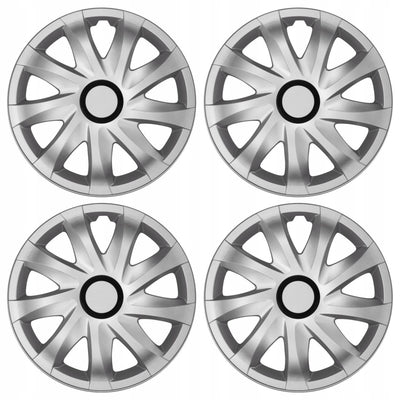 Calotas NRM 14", - Conjunto completo de 4 peças prateadas - 14" polegadas