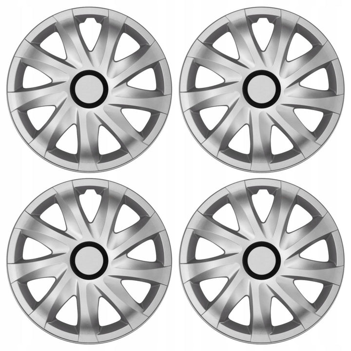 Calotas NRM 14", - Conjunto completo de 4 peças prateadas - 14" polegadas