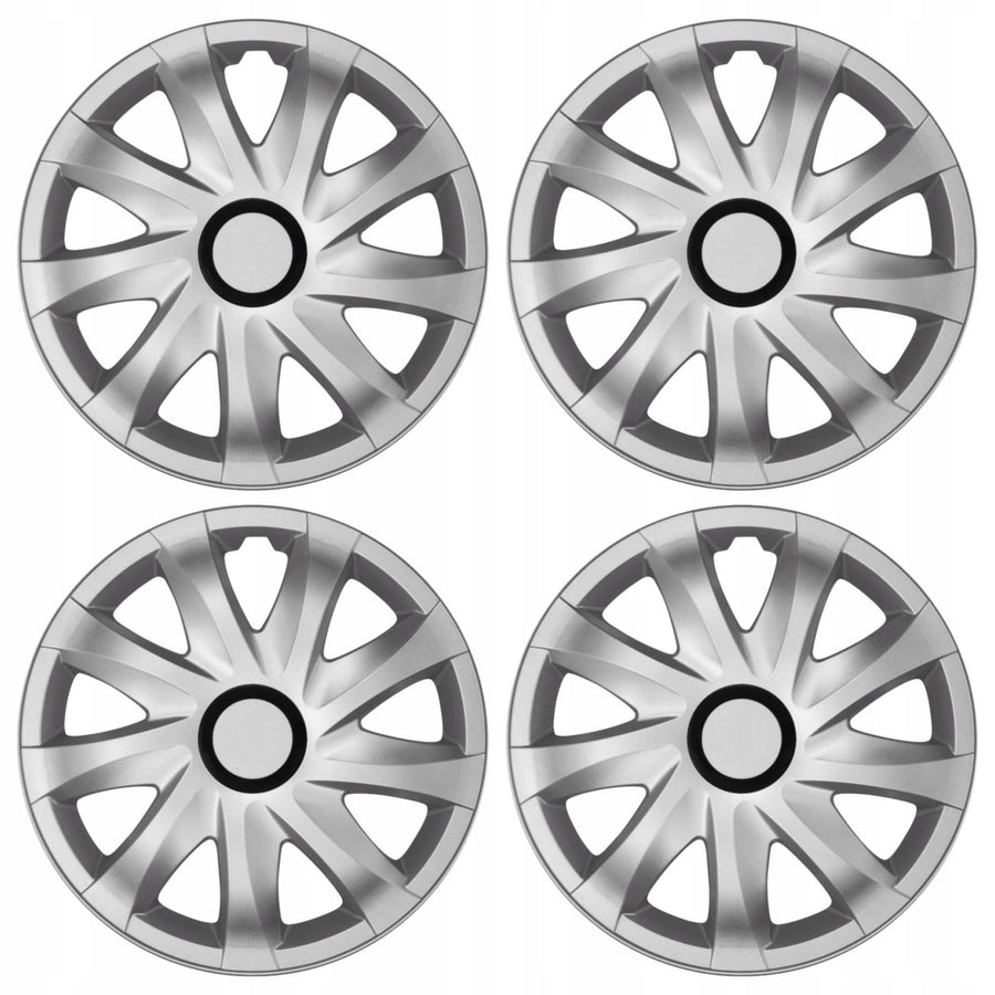 NRM Kando - Embellecedores de rueda Embellecedores de rueda - Juego completo de 4 piezas - plata - 15" pulgadas