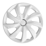 NRM Stig 14" Calotas de roda Capas de roda - Conjunto completo de 4 peças - Branco - 14" polegadas