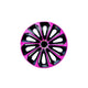 NRM Extra Strong 16" Calotas de roda Capas de roda - Conjunto completo de 4 peças - Preto/Rosa - 16" polegadas