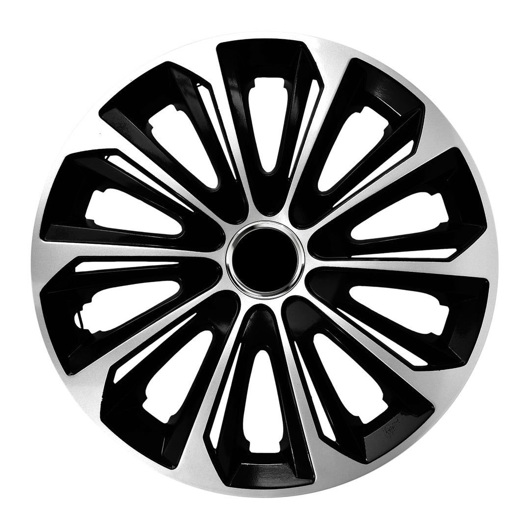 Tampões 14" NRM EXTRA FORTE PRATA PRETO prata e preto 4 peças.