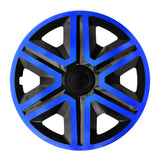Protetores auriculares NRM Action de 14" com duas cores, azul e preto, 4 unidades