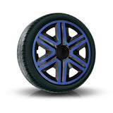 Protetores auriculares NRM Action de 16" com duas cores, azul e preto, 4 unidades