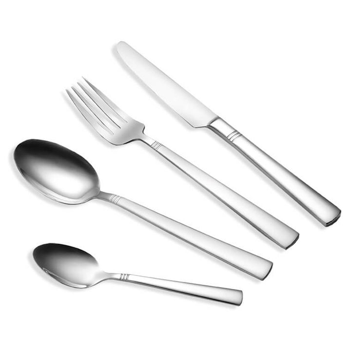 Maestro Juego de cubiertos 24 piezas para 6 personas de acero inoxidable color plata