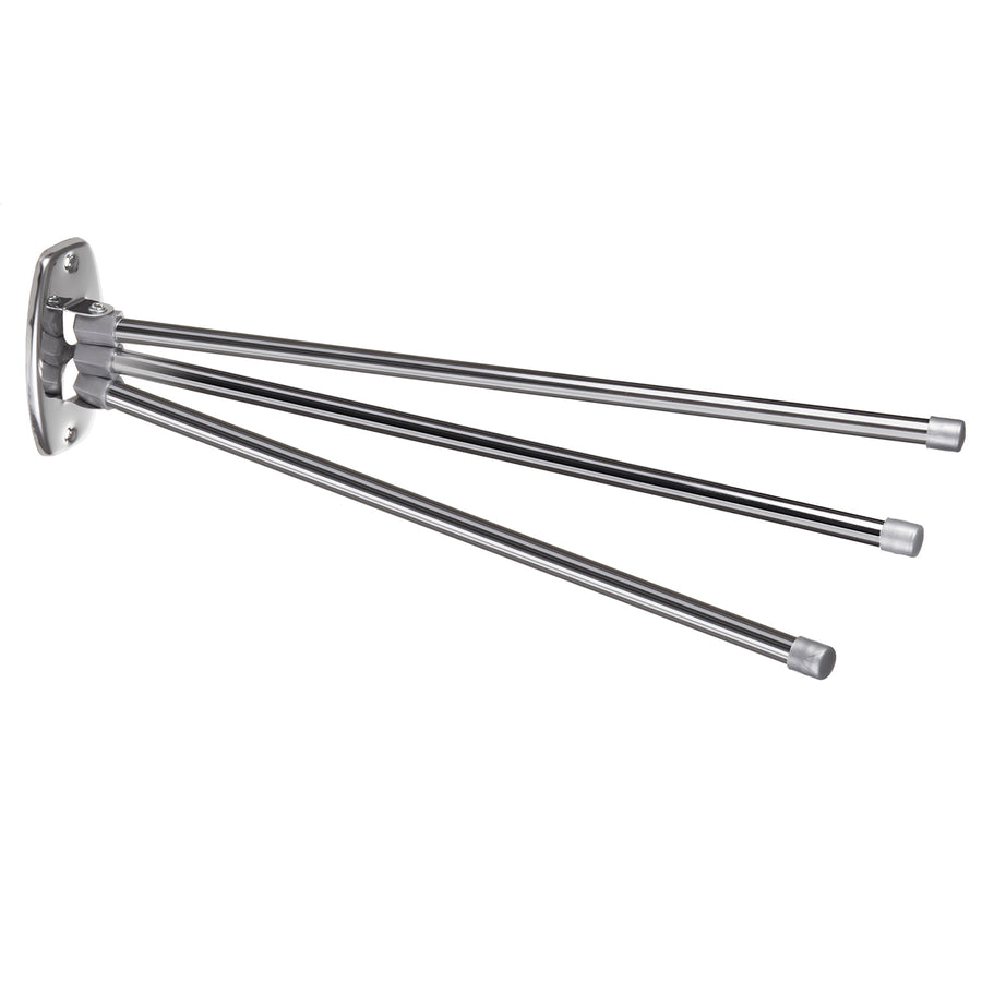 Barra de toalha com 3 braços móveis 45cm incl. Kit de montagem cromado
