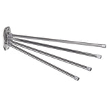 Barra de toalha com 4 braços móveis 45cm incl. Kit de montagem cromado