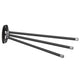 Barra de toalha com 3 braços móveis 45cm incl. Kit de montagem preto