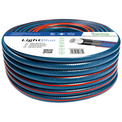 Manguera de agua de 4 capas Manguera de riego de jardín Manguera flexible de poliéster trenzado cruzado resistente a los rayos UV 22 Bar 3/4" 50m