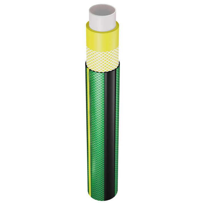 Mangueira de água anti-torção de 4 camadas para irrigação de jardim Mangueira flexível de poliéster trançado cruzado resistente a UV 27 Bar 3/4" 50m