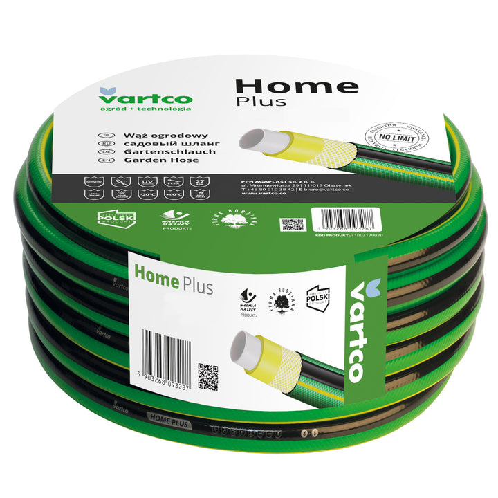 Mangueira de água anti-torção de 4 camadas para irrigação de jardim Mangueira flexível de poliéster trançado cruzado resistente a UV 27 Bar 3/4" 50m