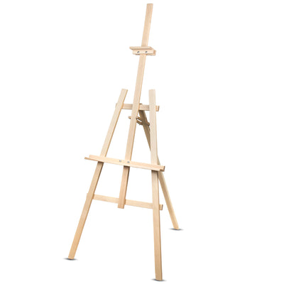 Caballete de pintura de 150 cm de madera de haya estable, madera natural ecológica, para adultos y niños, artistas profesionales