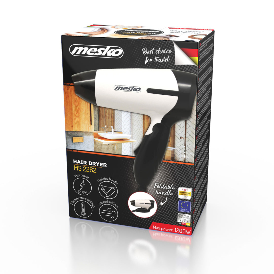 Mesko MS 2262 Secador de viaje con mango plegable 1000W