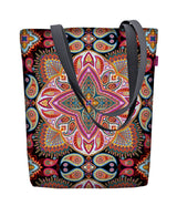 Sunny bolsa de hombro con cremallera señoras shopper 36x40 cm (cabe A4) bolsa de tela bolsa con motivo de polka