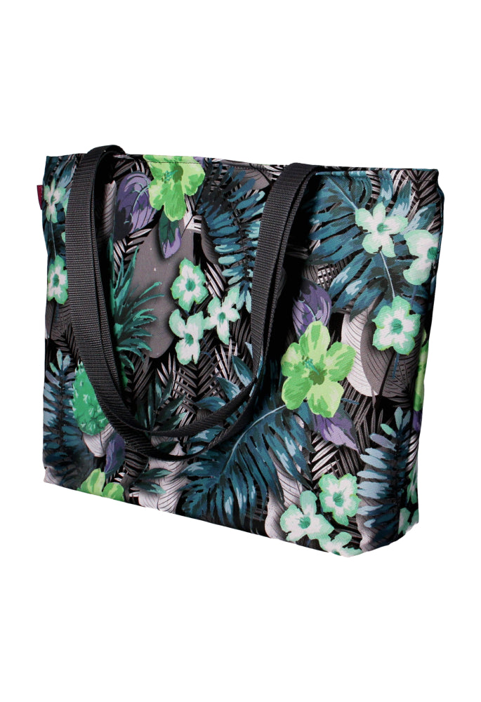 Bolsa de ombro Holi com zíper para mulheres, adequada para bolsa de transporte A4 com motivo lambada verde