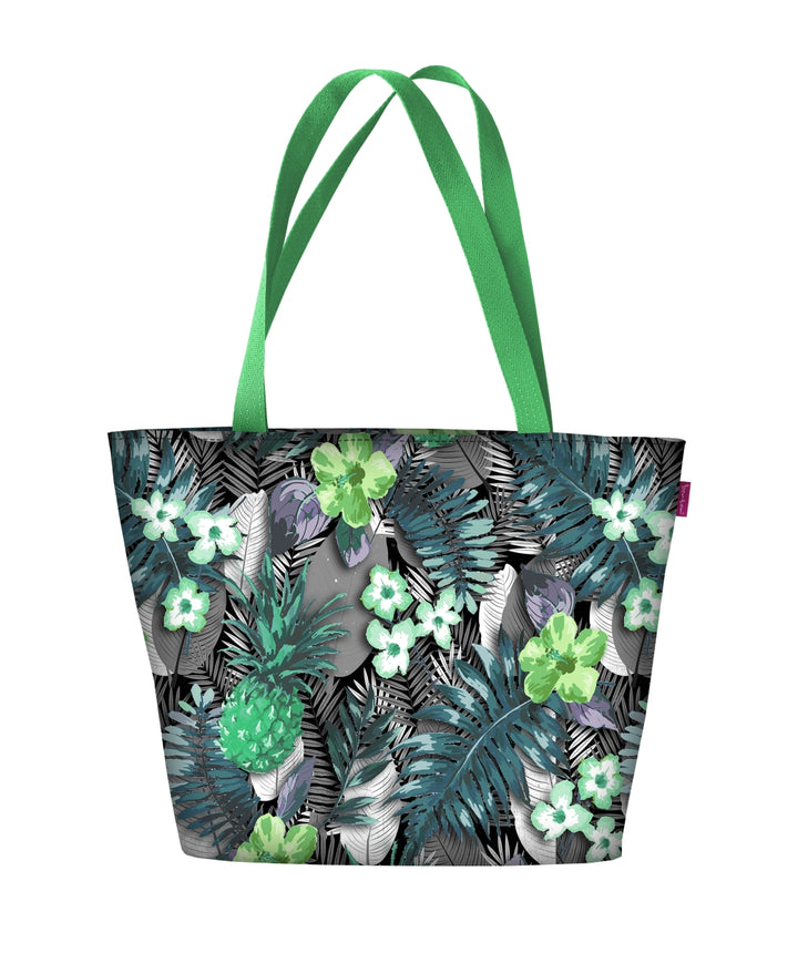 Bolsa de ombro Holi com zíper para mulheres, adequada para bolsa de transporte A4 com motivo lambada verde