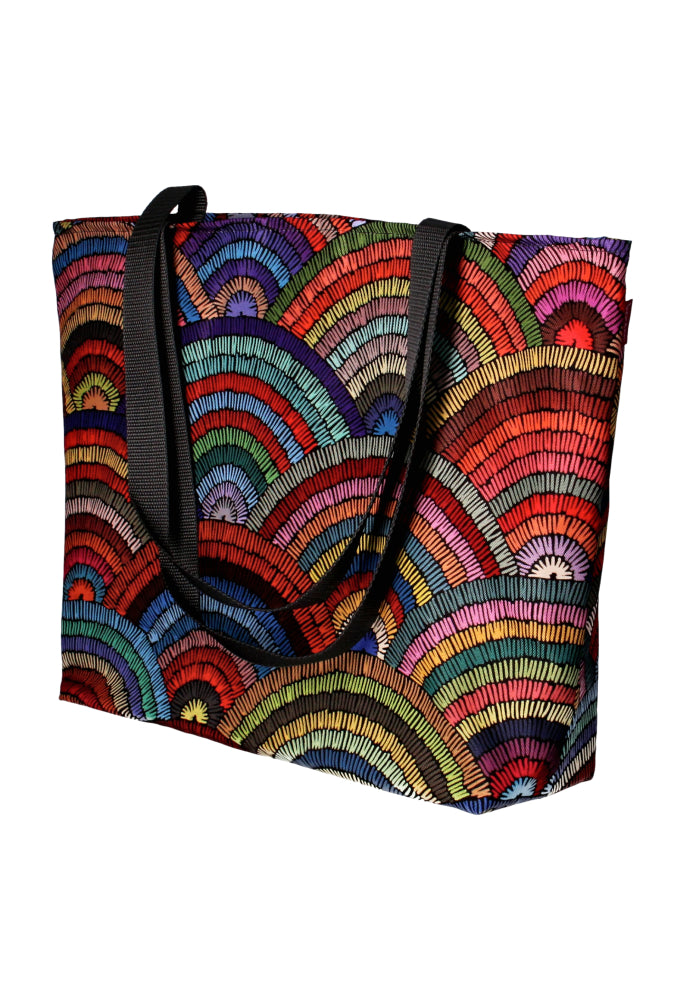 Bolsa de ombro Holi com zíper para mulheres, adequada para bolsa de transporte A4 com motivo Rumba