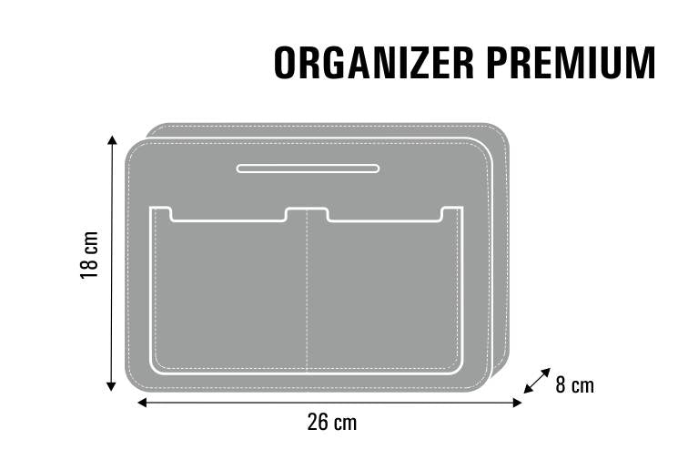 Organizador de bolsa premium, buquê de flores de feltro
