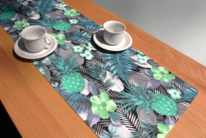 Corredor de mesa fita de feltro com desenho decoração de mesa fácil de cuidar para lambada verde 95 x 33 cm