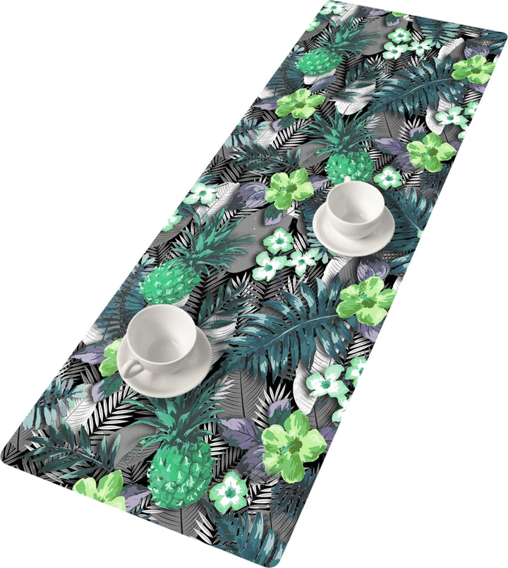 Corredor de mesa fita de feltro com desenho decoração de mesa fácil de cuidar para lambada verde 95 x 33 cm
