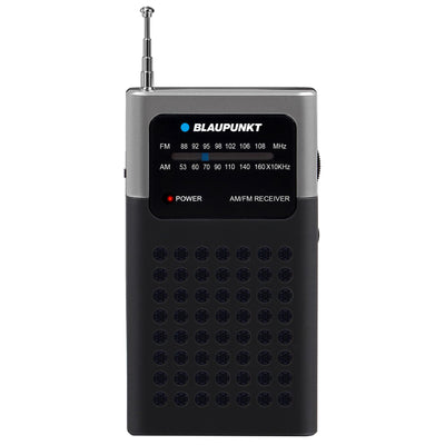 Radio de bolsillo AM/FM Radio portátil Antena telescópica Tamaño de bolsillo Altavoz incorporado de 1,5" Funciona con pilas