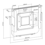 Soporte Maclean MC-473 Soporte para MAC Mini, VESA 75X75/100X100, MAC Mini después de 2014