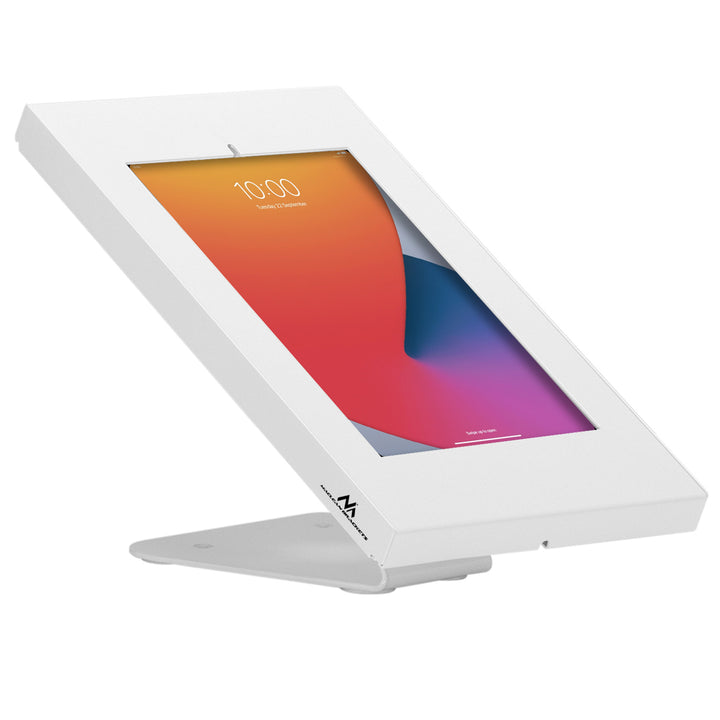 Suporte anti-roubo para tablet Maclean MC-475 para montagem na parede ou na secretária, compatível com iPad/iPad Air/iPad Pro de 9,7" a 11", Samsung Galaxy Tab A/Tab A7/Tab S6 Lite (branco)
