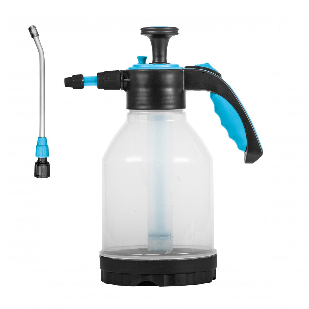 Pulverizador de pressão 1,5l, pulverizador de jardim, lança de alumínio, alça ergonômica, tanque transparente, pulverizador de plantas, pulverizador de pressão, flor