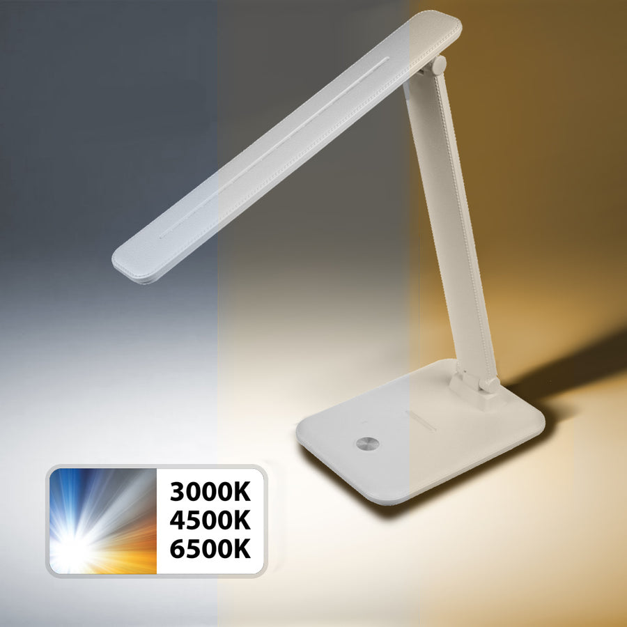Lámpara de escritorio Maclean LED, máx. 9 W, 220-240 V CA, cambio de color, regulable, 450 lm, MCE614 W