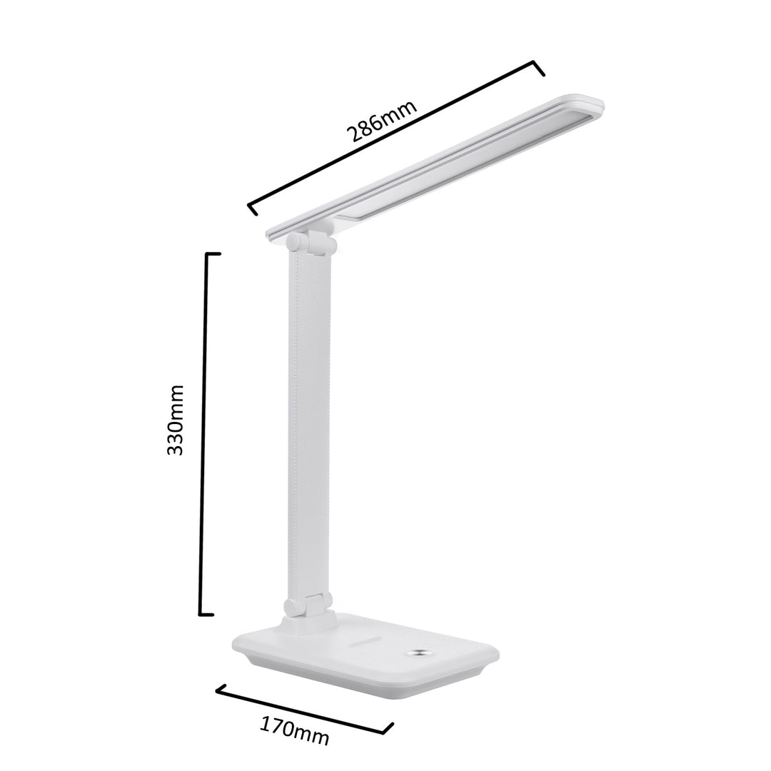 Lámpara de escritorio Maclean LED, máx. 9 W, 220-240 V CA, cambio de color, regulable, 450 lm, MCE614 W