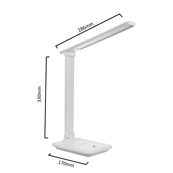 Lámpara de escritorio Maclean LED, máx. 9 W, 220-240 V CA, cambio de color, regulable, 450 lm, MCE614 W