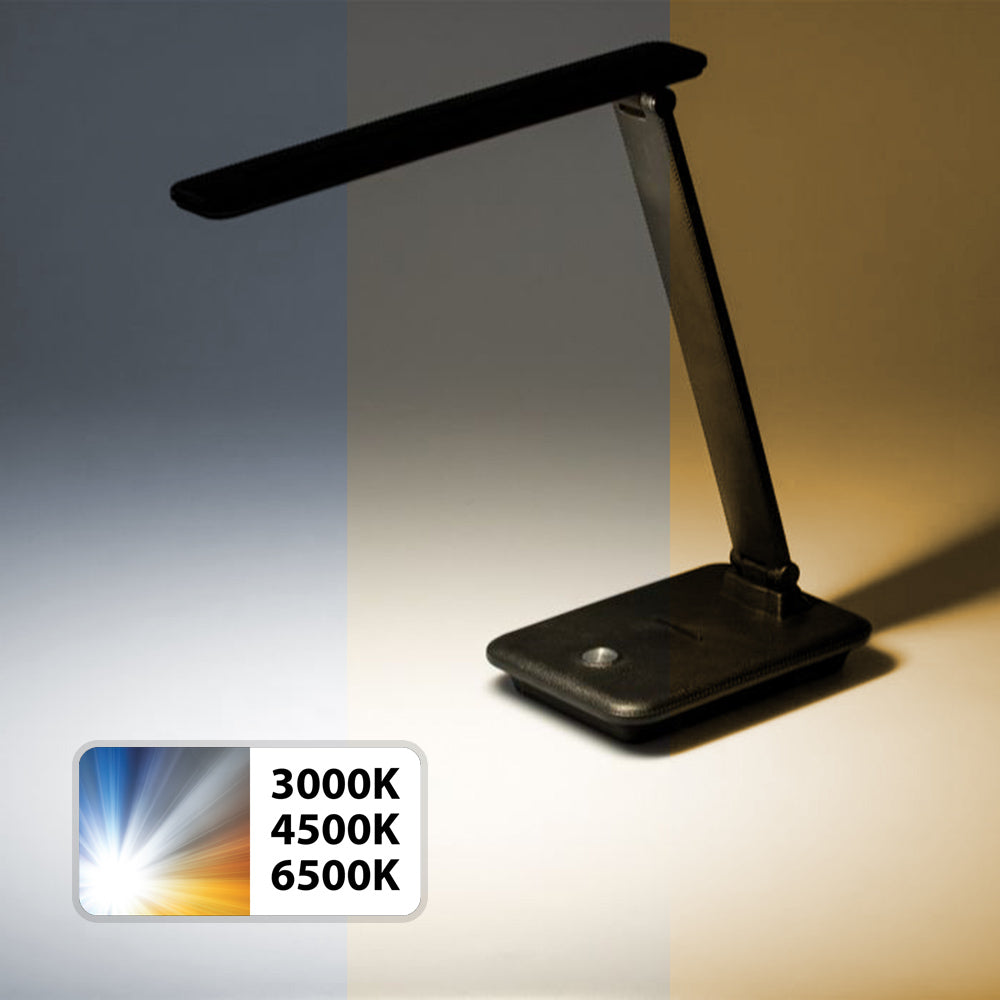 Lámpara LED de escritorio Maclean, máx. 9 W, 220-240 V CA, cambio de color, regulable, 450 lm, MCE614 B