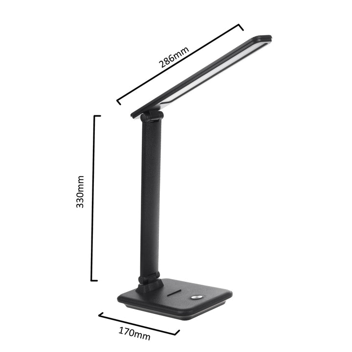 Lámpara LED de escritorio Maclean, máx. 9 W, 220-240 V CA, cambio de color, regulable, 450 lm, MCE614 B
