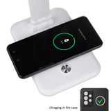 Lâmpada de mesa LED regulável Lâmpada de mesa de 9W com carregador de indução Qi