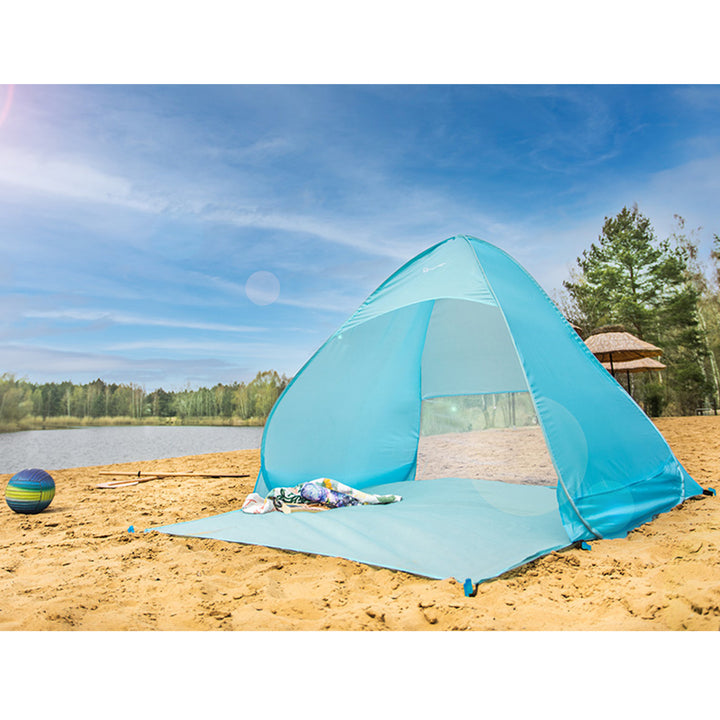 Carpa de playa Concha instantánea Pivotante Carpa de camping Carpa automática portátil Throw Up Carpa al aire libre 160 x 150 x 115cm