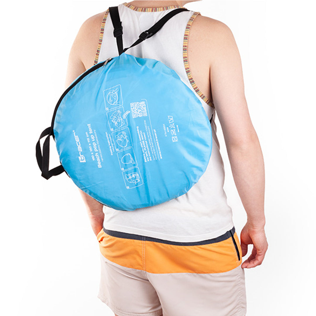 Carpa de playa Concha instantánea Pivotante Carpa de camping Carpa automática portátil Throw Up Carpa al aire libre 160 x 150 x 115cm