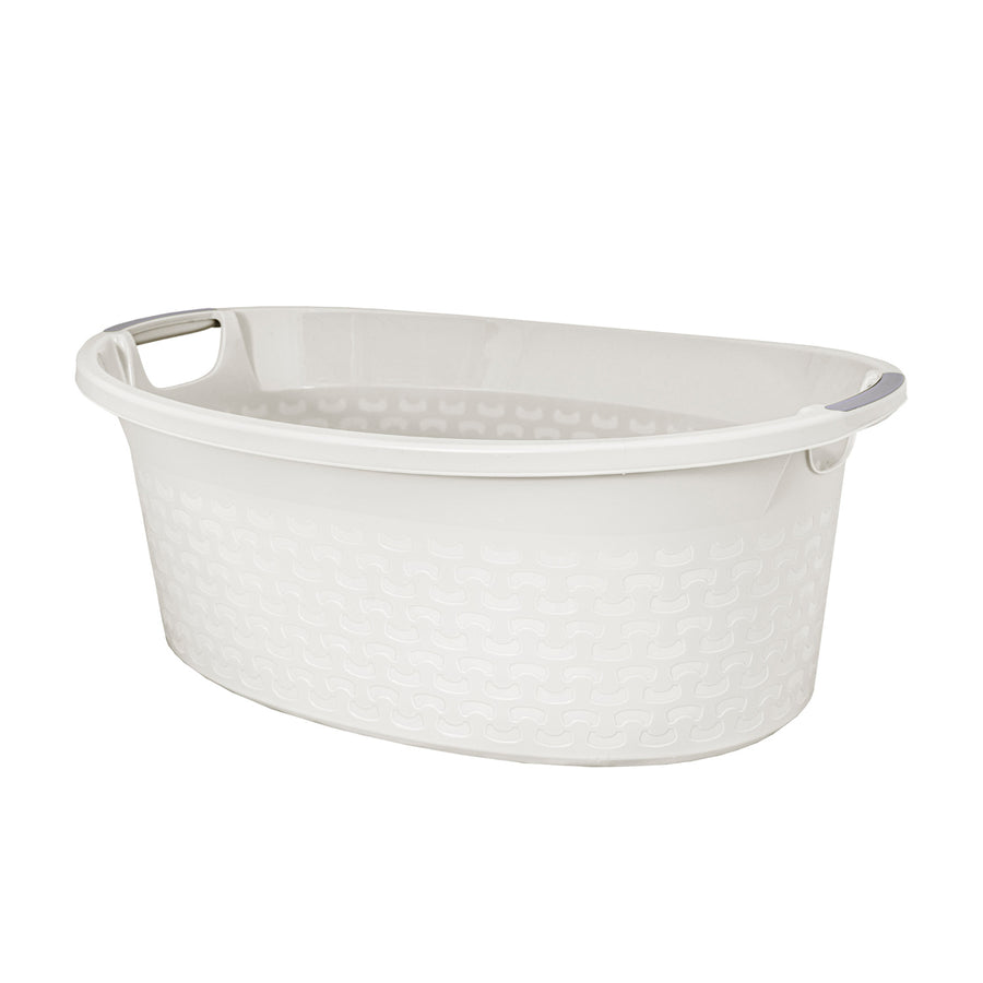 Cubeta con asas Branq Cotton 40L color  blanco antiguo