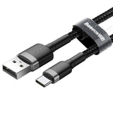 USB - Cabo USB-C 3m Baseus Cafule CATKLF-UG1 Cabo de carregamento rápido 2A para carregamento rápido.