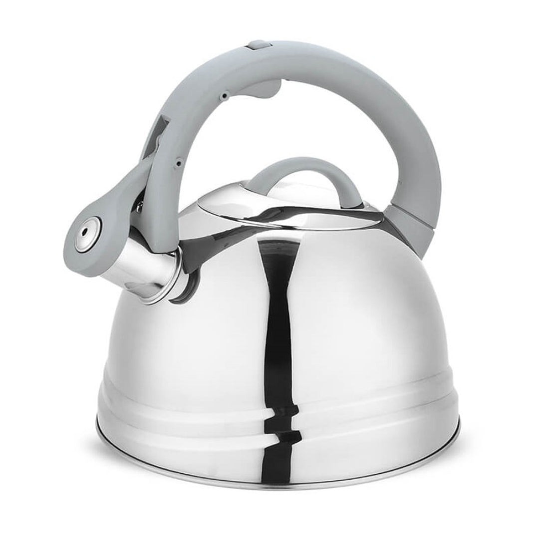 MAESTRO MR-1304 Hervidor clásico de 2,5L con silbato para estufa de gas eléctrica de inducción Placa de plata