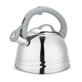 Chaleira clássica MAESTRO MR-1304 2,5L com apito para fogão elétrico a gás por indução placa de prata