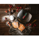 Tostadora Multifuncional Aparato para Hornear 6 Placas Intercambiables Tostadora Eléctrica para Sándwiches Tostadora de Contacto Placa para Gofres máx. 1200 W