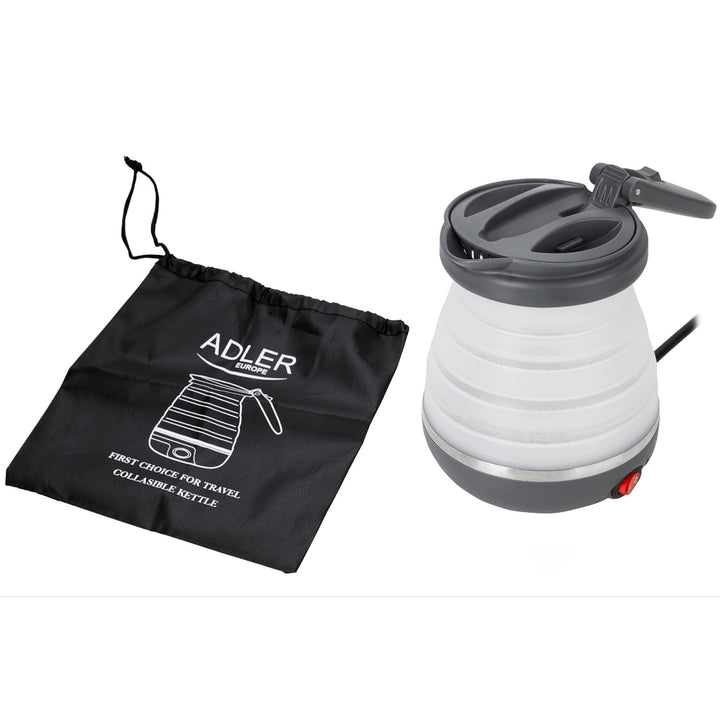 Chaleira de viagem em silicone Adler AD 1370 0,6L (versão Reino Unido)