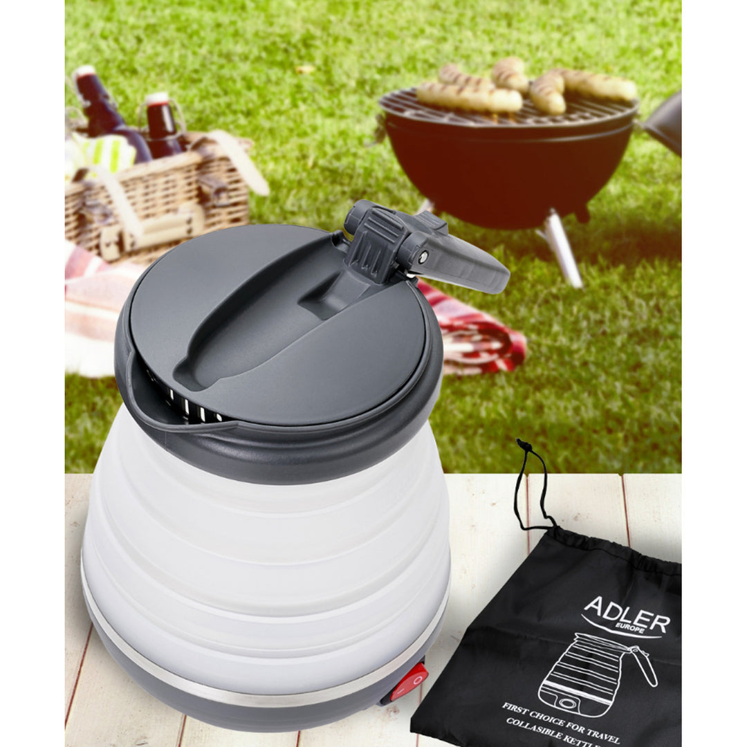 Chaleira de viagem em silicone Adler AD 1370 0,6L (versão Reino Unido)