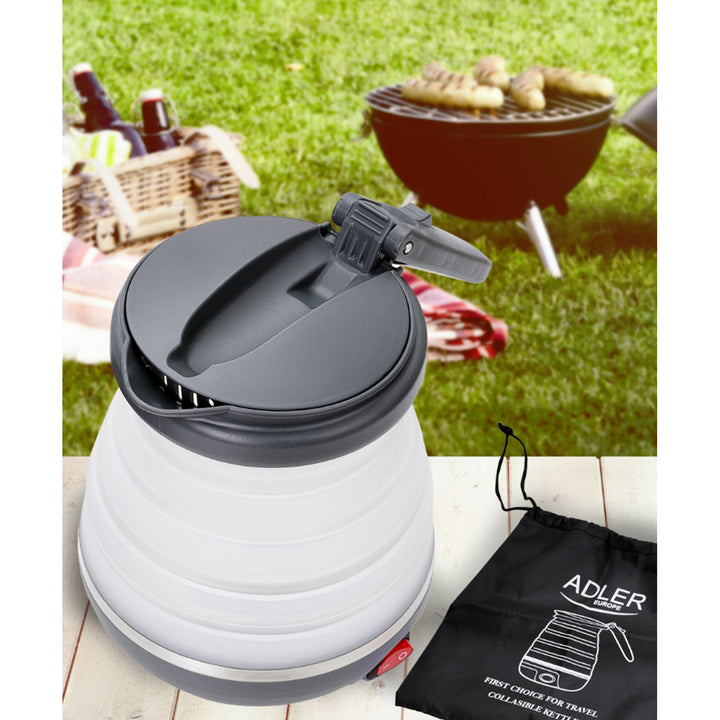 Chaleira de viagem em silicone Adler AD 1370 0,6L (versão Reino Unido)