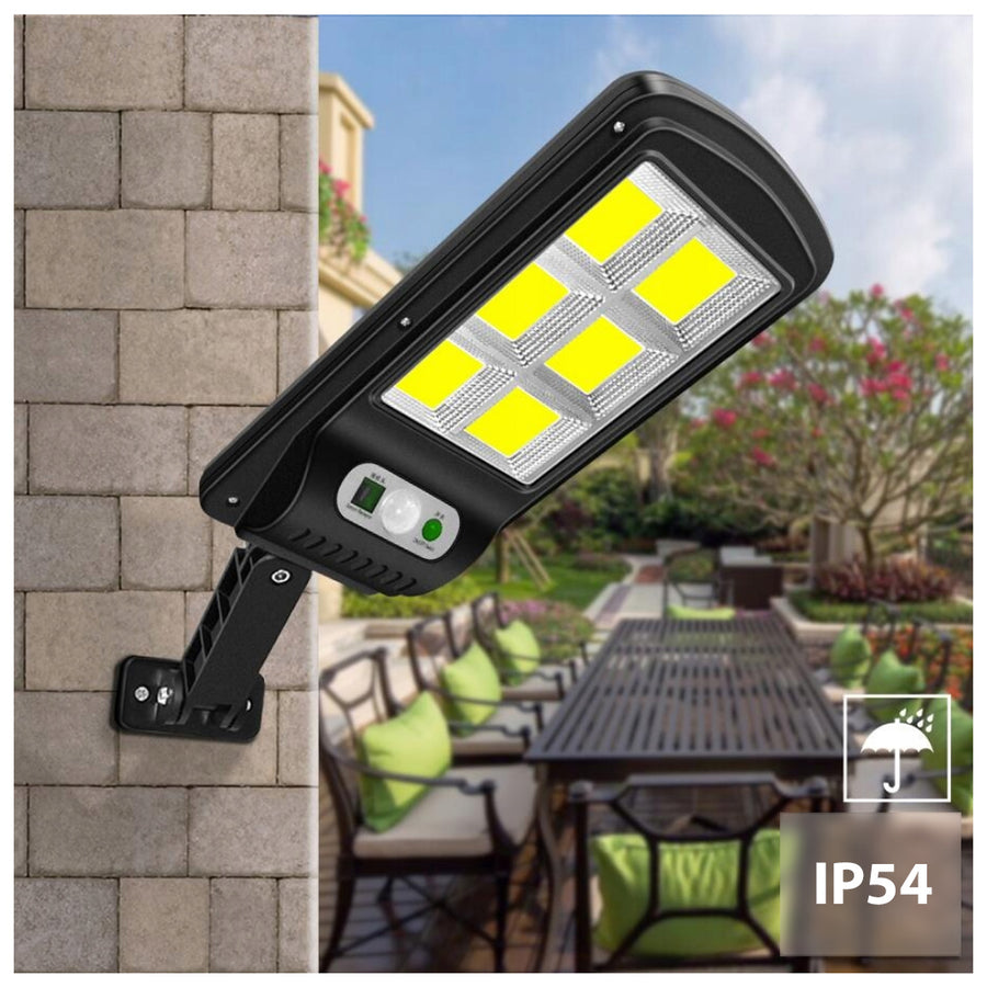 Poste solar LED com sensor de movimento e controle remoto Maclean IP54, 4W, 400lm, 6500K, Li-ion 1200 mAh, 3 modos de operação MCE446